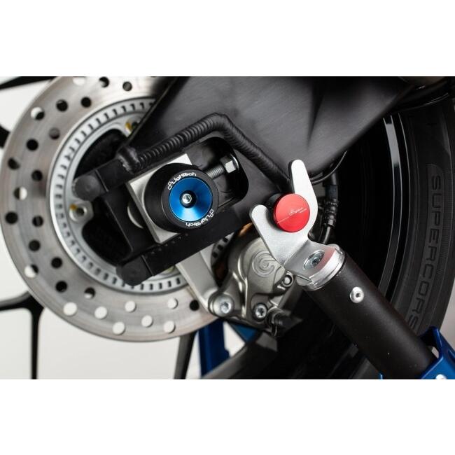 LighTech ライテック ホイール アクスル スライダー カラー：コバルト MT-10 YZF-R1M YZF-R1 YZF-R6 YAMAHA ヤマハ アクスルスライダー フレーム | LighTech | 02