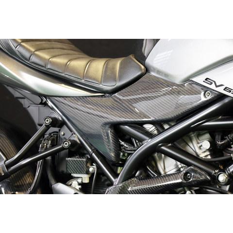 A-TECH エーテック サイドカバーSTD タイプ：綾織カーボン / クリアー塗装：なし SV650X SUZUKI スズキ サイドカウル・サイドカバー カウル関連 外装の画像