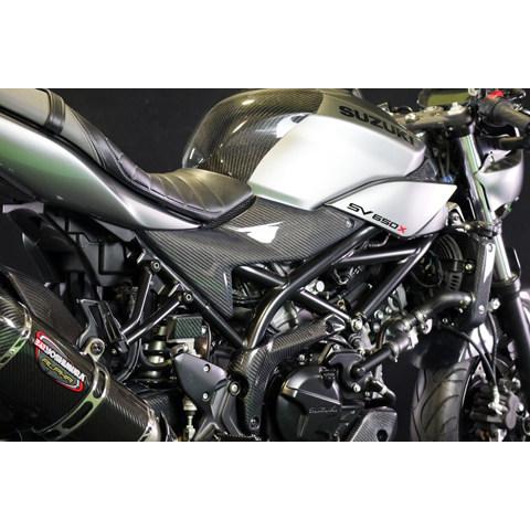 A-TECH エーテック サイドカバーSTD タイプ：綾織カーボン / クリアー塗装：なし SV650X SUZUKI スズキ サイドカウル・サイドカバー カウル関連 外装の画像