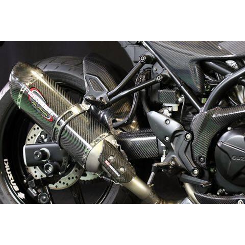 【中古】SV650/X用 A-TECHインナーフェンダー A-TECH（エーテック） リアフェンダーSPL タイプ：黒FRP / クリアー