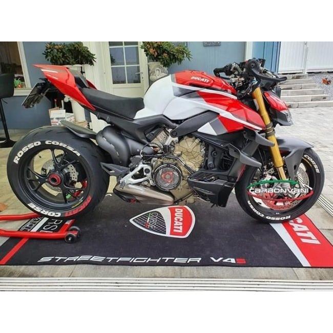 CARBONVANI カーボンバーニ ヒールガード DP タイプ：艶なし(マット) STREETFIGHTER V4 DUCATI ドゥカティ ステップ 足回り_1