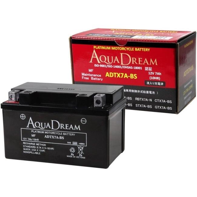 AQUA DREAM AQUA DREAM:アクアドリーム MFバッテリー 液入り充電済【ADTX7A-BS】｜webike｜02