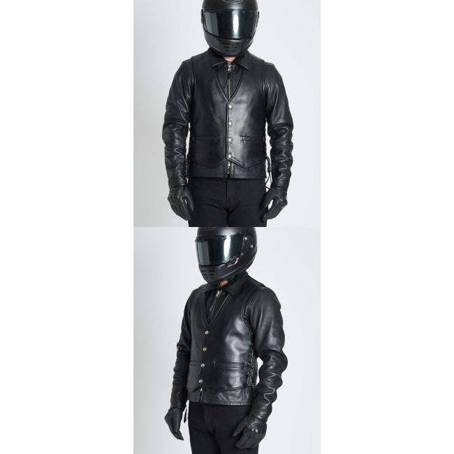 カドヤ（KADOYA） BUTTON DOWN VEST ダウンベスト[K'S LEATHER] サイズ