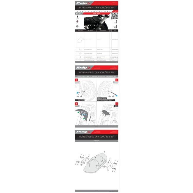 Puig プーチ フロントフェンダー(ショートタイプ) CMX 500 REBEL SE レブル 250 300 HONDA ホンダ フロントフェンダー フェンダー関連 外装_8