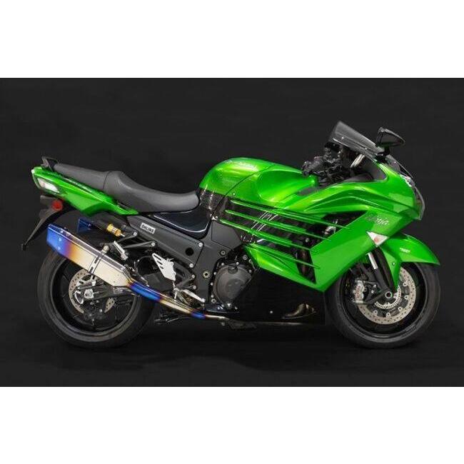 TRICKSTAR トリックスター 政府認証 デュアルスリップオンマフラーIKAZUCHI(イカヅチ) タイプ：IKAZUCHI焼きチタン Ninja ZX-14R KAWASAKI カワサキ マフラー | TRICK STAR | 01