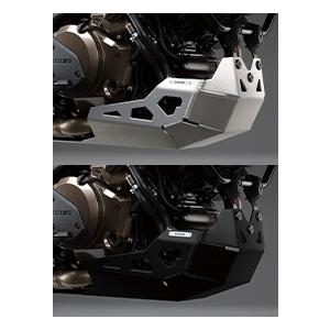 SUZUKI スズキ アルミスキッドプレート カラー：ブラック(99000-990D7-136) Vストローム1050 Vストローム1050XT アンダーガード・スキッドプレート フレーム
