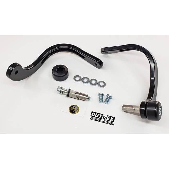 OUTEX アウテックス 振動吸収レバーガード カラー：ブラックアルマイト / タイプ：削り出しワンピース板厚10mm 軽量 ハンドル内径：17.3-20.2mm レバーガード | OUTEX