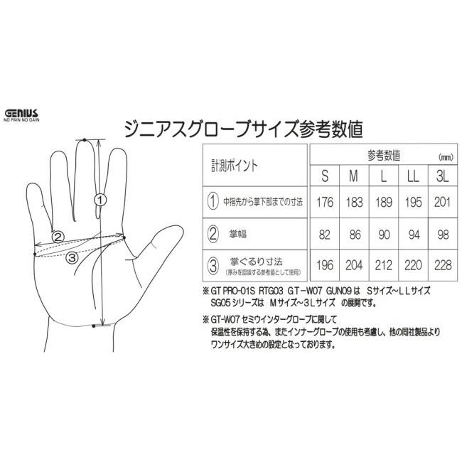 GENIUS ジニアス ガンカットグローブ サイズ：M レザーグローブ