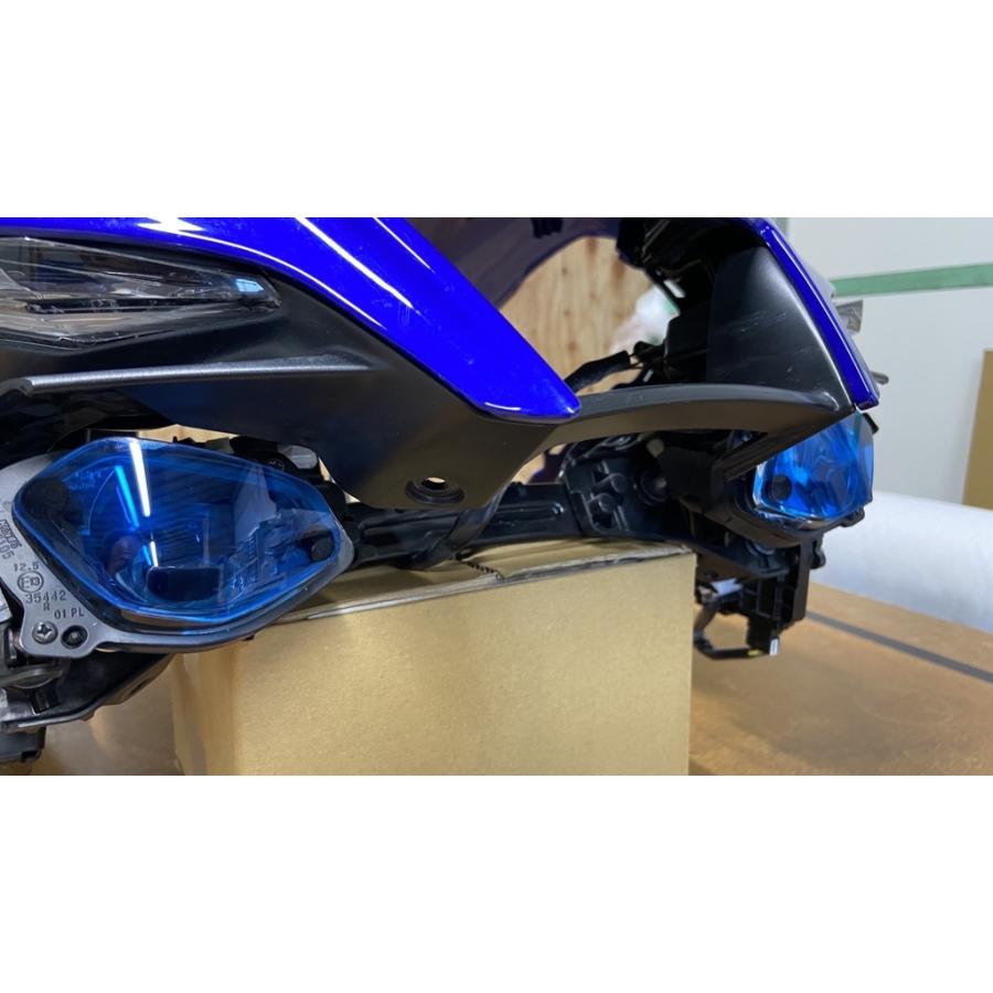 純正新品　YZF-R1　ヘッドライトアセンブリ　アクリポイントライトシールド付き ACRY-Point アクリポイント ライトシールド カラー：ブルー YZF-R1