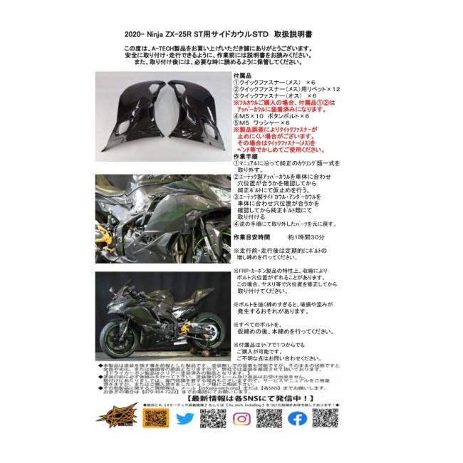 A-TECH エーテック ストリート用サイドカウルSTD タイプ：ドライ