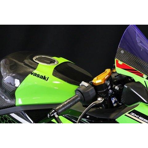 A-TECH エーテック タンクフロントプレート タイプ：ドライカーボンケブラー(DCK)／クリア塗装済 ZX-25R KAWASAKI カワサキ タンクカバー タンク関連 外装 | A-TECH | 01