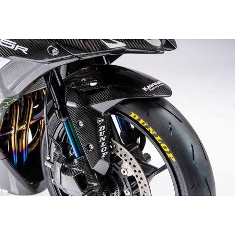 A-TECH エーテック フロントフェンダーSTD タイプ：平織ドライカーボン(CDC)／クリア塗装済 ZX-25R KAWASAKI カワサキ フロントフェンダー フェンダー関連 外装の画像