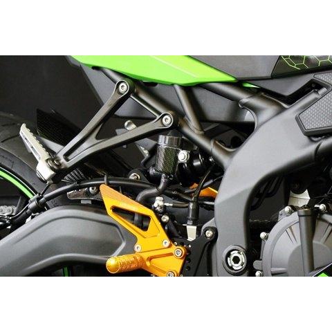 A-TECH エーテック リアブレーキタンクガード タイプ：開繊ドライカーボン(KDC)／クリア塗装済 ZX-25R KAWASAKI カワサキ マスターシリンダーガード ブレーキの画像