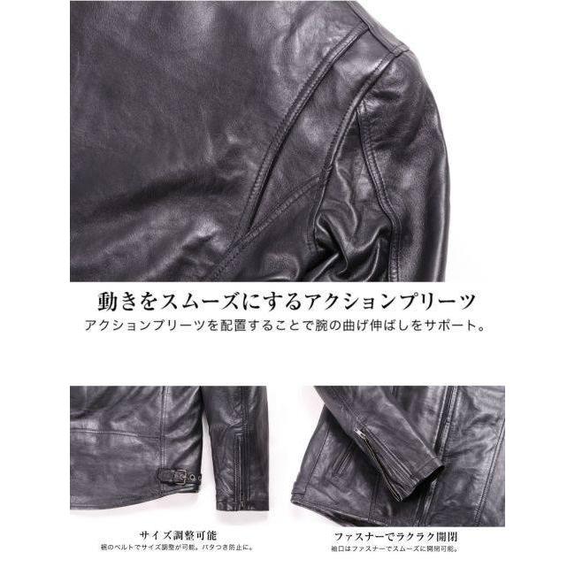 DEGNER デグナー レザーフーディージャケット／Leather Hoody Jacket サイズ：L レザージャケット ジャケット アパレル_5