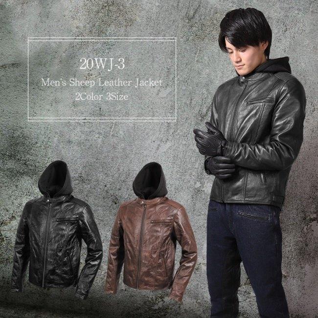 DEGNER デグナー レザーフーディージャケット／Leather Hoody Jacket サイズ：L レザージャケット ジャケット アパレル_6