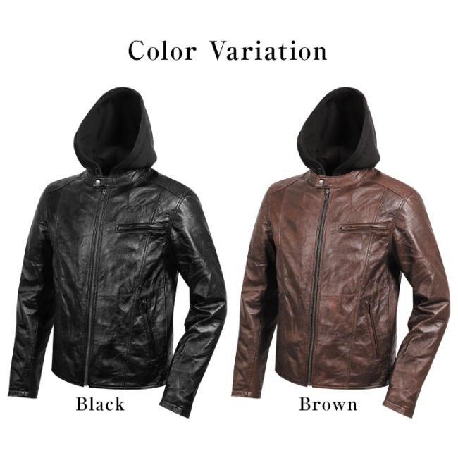 DEGNER デグナー レザーフーディージャケット／Leather Hoody Jacket サイズ：L レザージャケット ジャケット アパレル_7