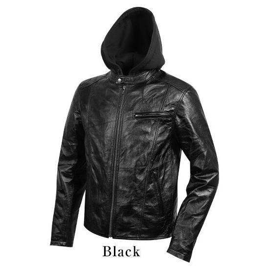 DEGNER デグナー レザーフーディージャケット／Leather Hoody Jacket サイズ：XL レザージャケット ジャケット アパレル
