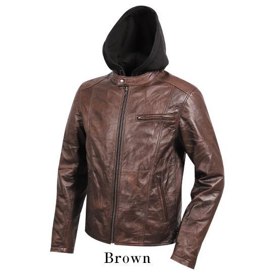 DEGNER デグナー レザーフーディージャケット／Leather Hoody Jacket サイズ：L レザージャケット ジャケット アパレル