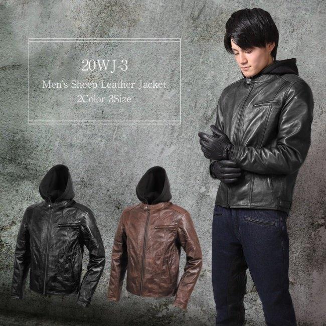 DEGNER DEGNER:デグナー レザーフーディージャケット／Leather Hoody Jacket サイズ：L｜webike｜04