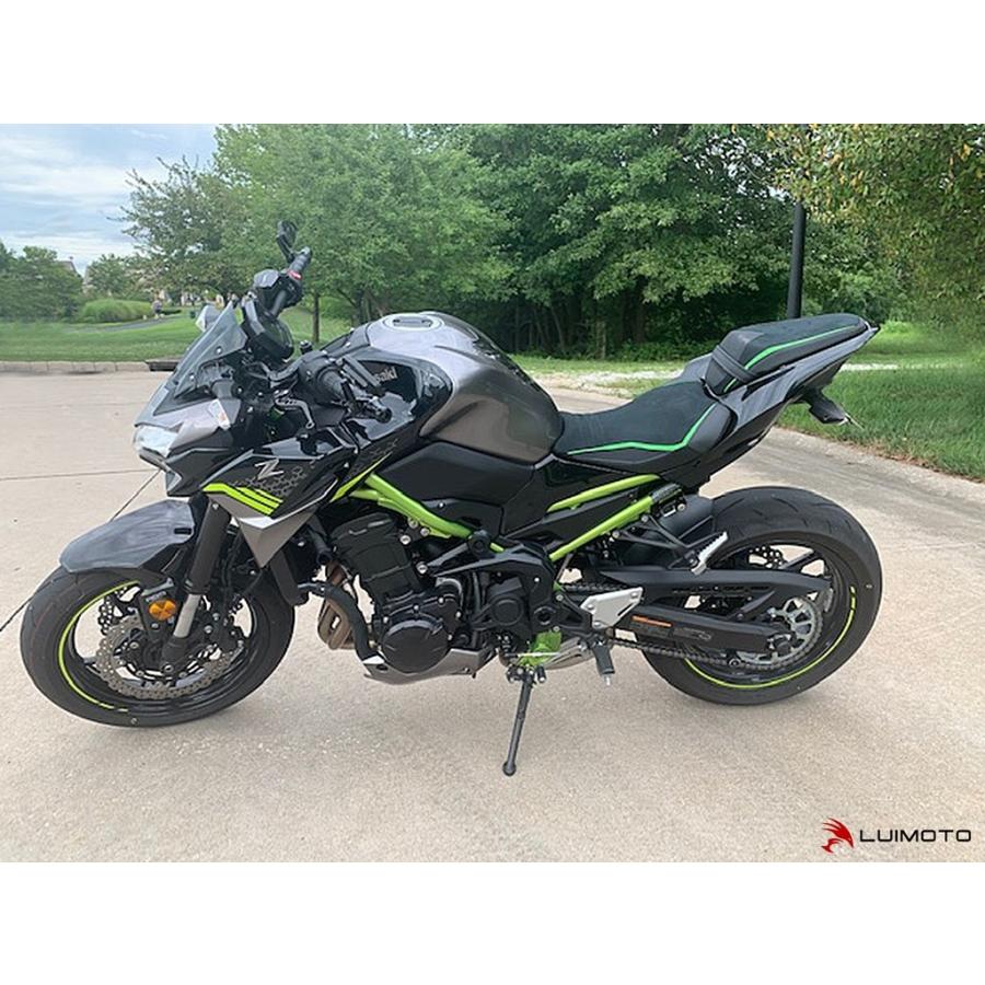 LUIMOTO ルイモト リアシートカバー カラー／素材：スウェード ブラック／TEC-GRIP／SP ライムグリーン／CF ブラック Z900 KAWASAKI カワサキ シートカバーの画像