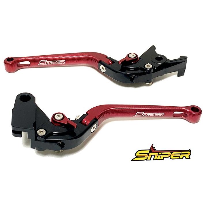SNIPER スナイパー 6段階アジャスター 可倒式 クラッチレバー＆ブレーキレバーセット カラー：レッド CBR250RR HONDA ホンダ ブレーキ・クラッチレバーセット