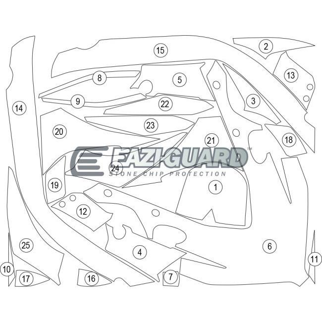 Eazi Guard イージーガード Eazi Guard 車種別ストーンチッププロテクションフィルム Cbr650f ホンダ Cbr650r Honda Cbr650f ホンダ Honda ホンダ バイク ウェビック1号店 通販