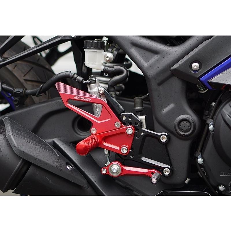 売り切れました。 SNIPER（スナイパー） バックステップ カラー：レッド MT-03 MT-25 YZF