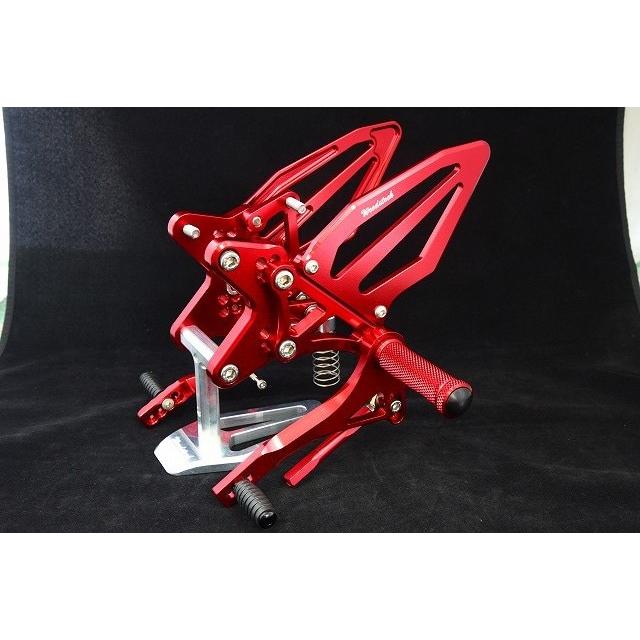 WOODSTOCK ウッドストック バックステップキット ステップバータイプ：STDステップバー / ペダルタイプ：STDペダル カラー：オールレッド KAWASAKI カワサキ | woodstock