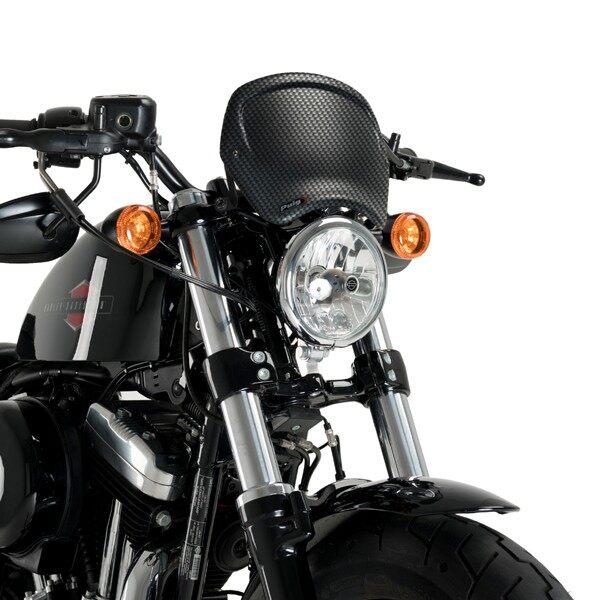 Puig プーチ フロントパネル カラー：カーボンプリント SPORTSTER FORTYEIGHT HARLEY-DAVIDSON ハーレーダビッドソン メーターバイザー カウル関連 外装_2