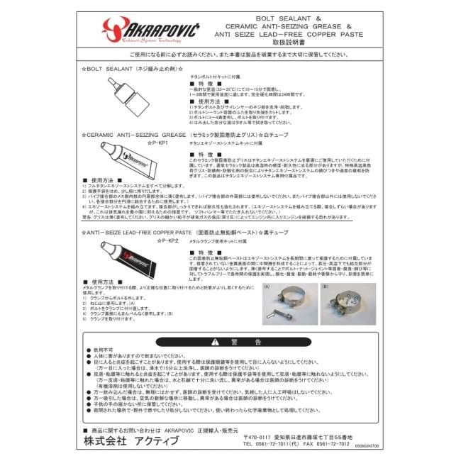 AKRAPOVIC アクラポビッチ スリップオンラインマフラー Ninja250 Ninja300 Z250 KAWASAKI カワサキ スリップオンマフラー マフラー | AKRAPOVIC | 03