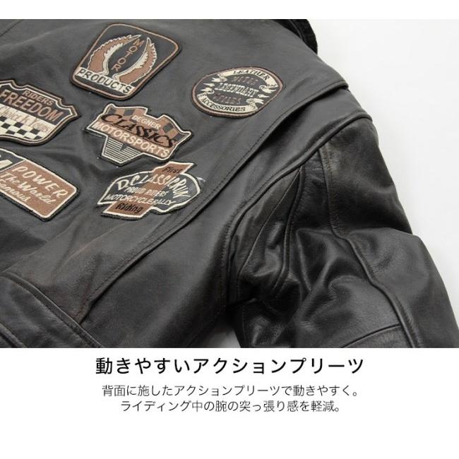 タグ付き DEGNER ヴィンテージ レザージャケット ワッペン 牛革