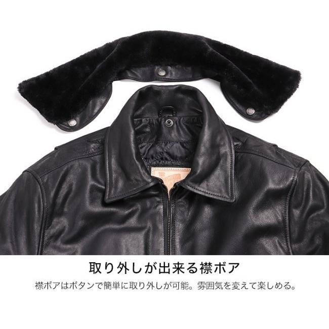 DEGNER『ヴィンテージフライトレザージャケット』L ブラック バイク ヴィンテージフライトレザージャケット[20WJ-8] ウェア,メンズ