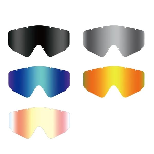 SWANS スワンズ L-RUSH-M MX-RUSHスペアレンズ カラー：フラッシュブルーミラー×スモーク RUSH ゴーグルレンズ アパレル | SWANS | 01