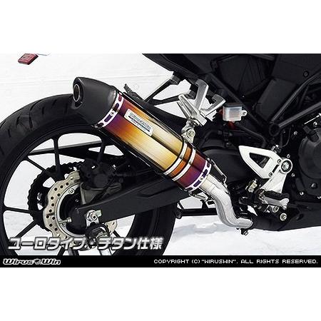 WirusWin ウイルズウィン スリップオンマフラー サイレンサーメインパイプ素材：チタン / サイレンサー出口タイプ：ユーロタイプ CB250R CB300R HONDA ホンダの画像