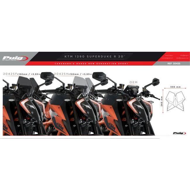 Puig プーチ ニュージェネレーションNKスクリーン(SPORT) カラー：オレンジ 1290 SUPER DUKE R SUPERDUKE EVO RR KTM スクリーン 外装_5