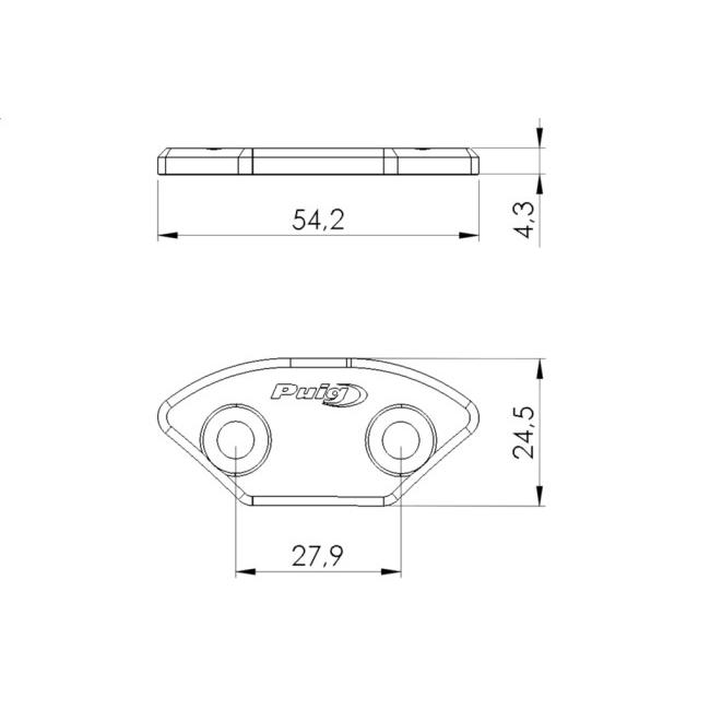 Puig プーチ ミラーキャップ(REARVIEW MIRRORS CAPS) YZF-R6 YAMAHA ヤマハ ミラーホールカバー ...