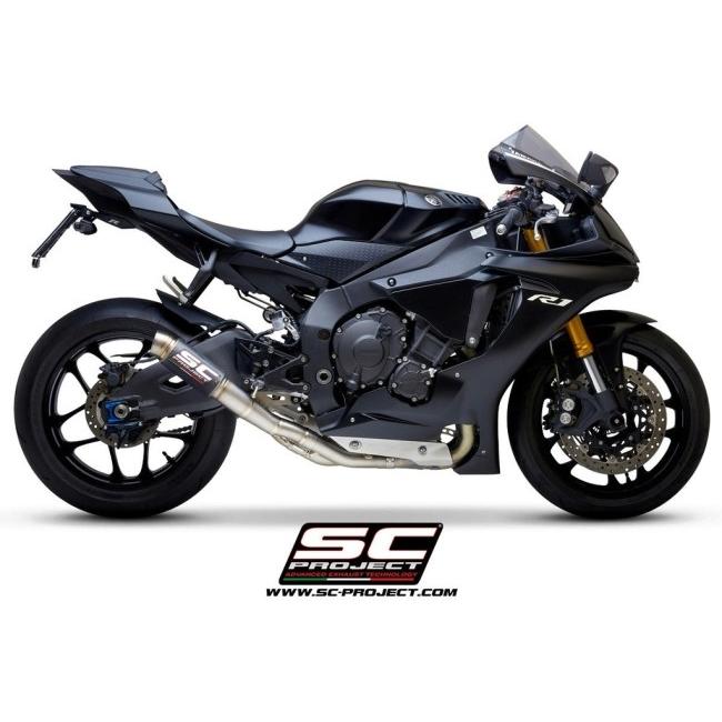 SC-PROJECT SCプロジェクト GP70-R スリップオンサイレンサー＆2-1 フルチタン キャタライザーキャンセルパイプ 本体材質：カーボン YZF-R1 YZF-R1M マフラー | SCーPROJECT | 02