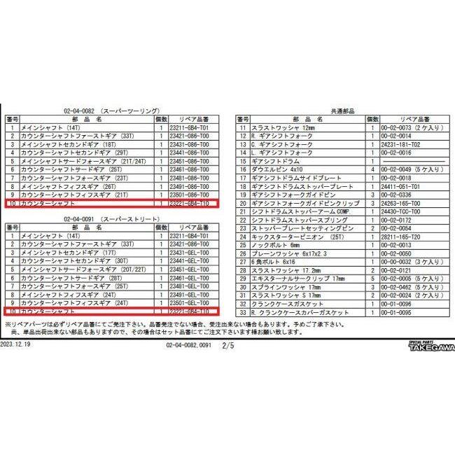 スペシャルパーツ武川 SP武川 SPタケガワ カウンターシャフト/モンキー
