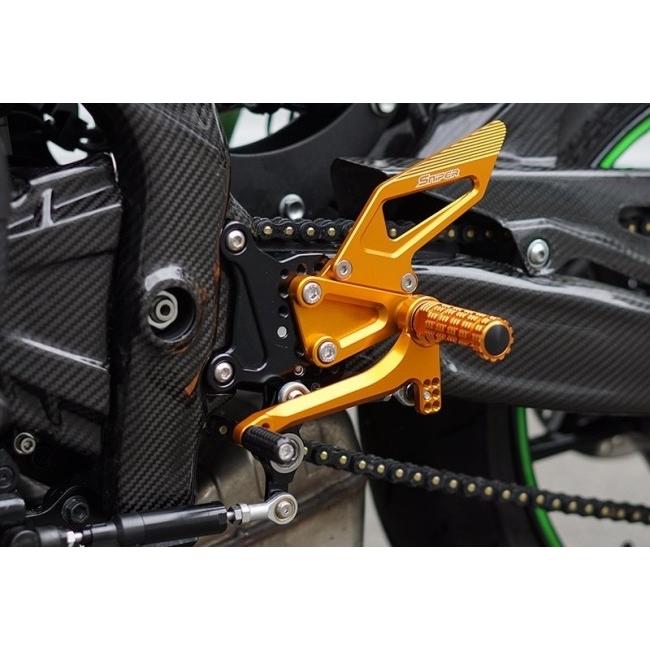 SNIPER スナイパー レース用 バックステップ カラー：ゴールド ZX-4RR ZX-4R SE ZX-25RR ZX-25R KAWASAKI カワサキ ステップ 足回り_2