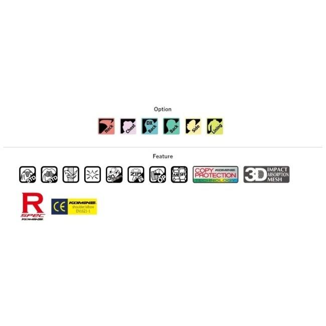 KOMINE コミネ JK-143 Rスペックメッシュジャケット サイズ：S メッシュジャケット ジャケット アパレル
