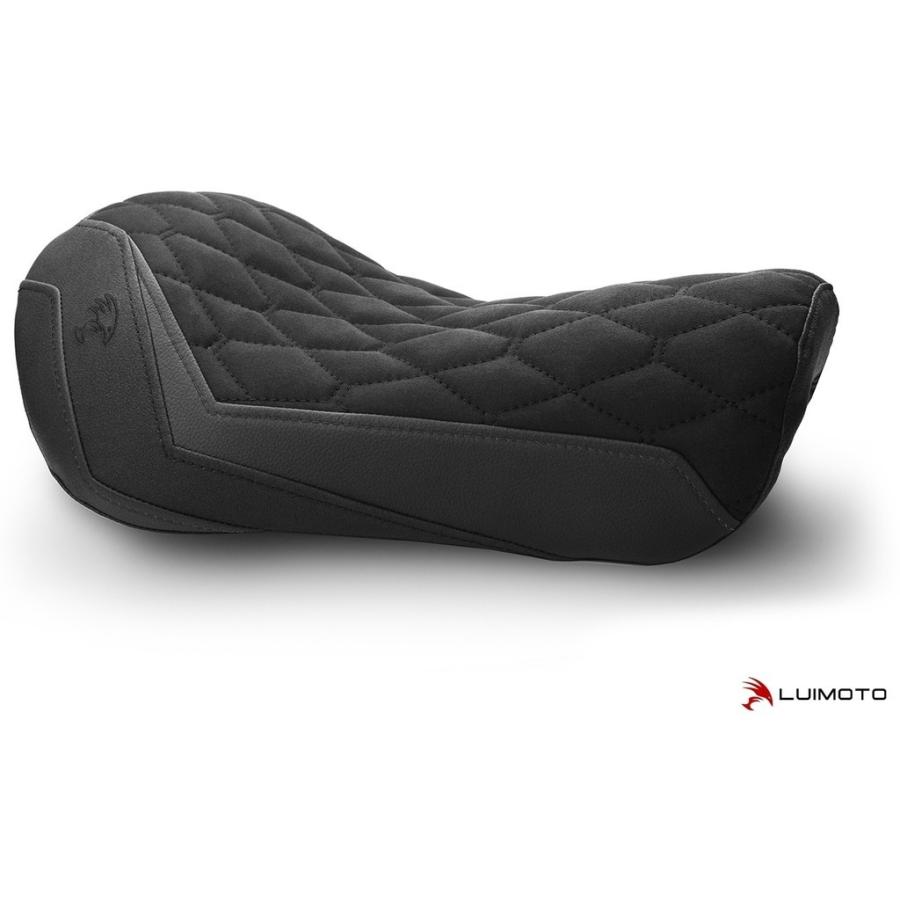 LUIMOTO ルイモト フロント シートカバー タイプ：Hex-Diamond / カラー：スウェードブラック／PRODIGY ブラック／TEC-GRIP／ブラックステッチ IRON 883 外装