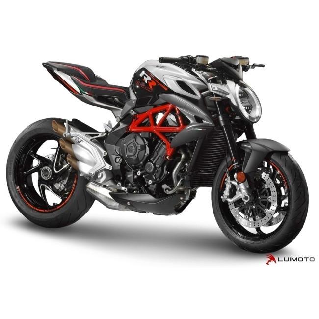 LUIMOTO ルイモト リア シートカバー カラー：スウェード ブラック／CF ブラック／ブラックステッチ BRUTALE 800 MV AGUSTA アグスタ シート関連 外装の画像