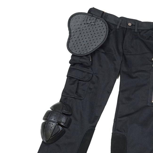【美品】ROUGH&ROAD/バイカーZIPメッシュパンツ ルーズフィット ラフ＆ロード ROUGH＆ROAD バイカーZIPメッシュパンツルーズフィット
