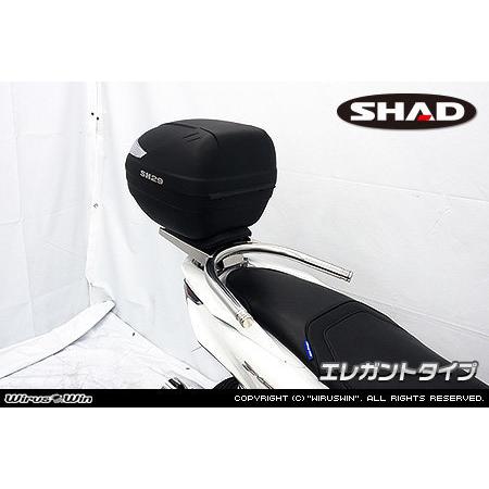WirusWin ウイルズウィン SHAD製リアボックス付きタンデムバー バーエンド形状：エレガントタイプ PCX160 HONDA ホンダ 外装