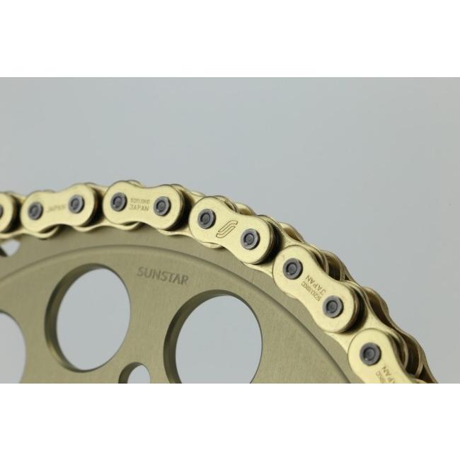 SUNSTAR サンスター モーターサイクルチェーン 520サイズ シルバー 【カシメジョイント付属】 リンク数：108 チェーン 駆動系