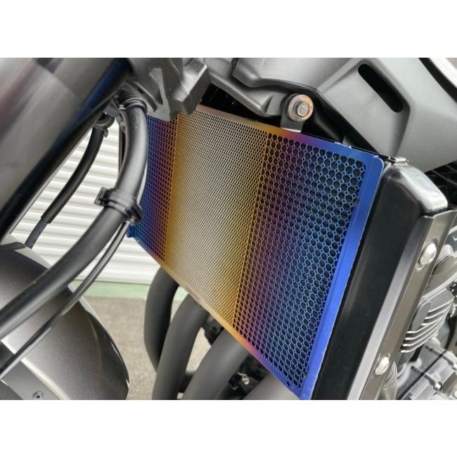 チタニウムパワー　ラジエターコアガード　カワサキ　Z900RS 飛び石なし Titanium Power チタニウムパワー チタン ラジエターコアガード カラー