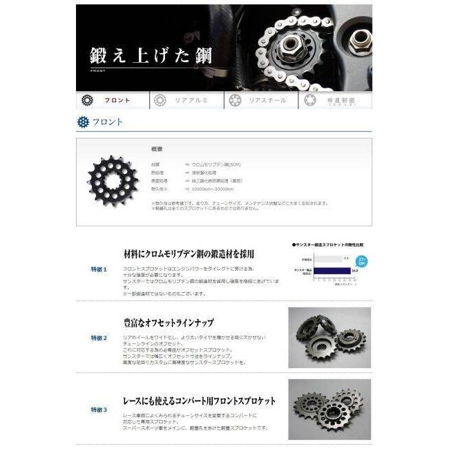 SUNSTAR サンスター チェーン＆スプロケット 3点セット チェーンカラー：ゴールド(チェーン品番：SS530SKC-116GD) ZX-12R KAWASAKI カワサキ 駆動系 | SUNSTAR（バイク） | 02