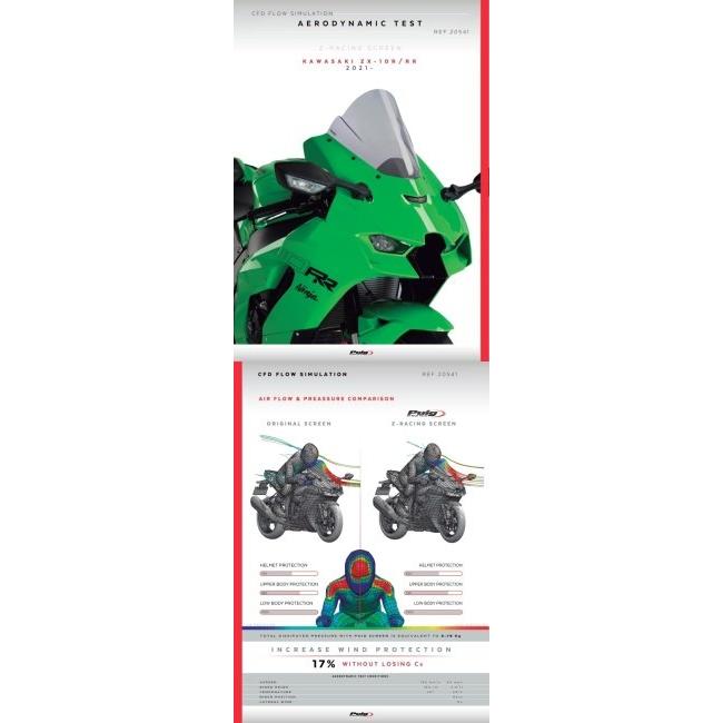 Puig プーチ レーシングスクリーン Z-Racing カラー：グリーン ZX-10R