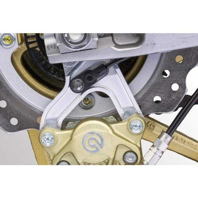OVER オーヴァー リアキャリパーサポート ブレンボ2P用 カラー：シルバーアルマイト CBR250RR HONDA ホンダ キャリパーサポート・ブラケット ブレーキの画像