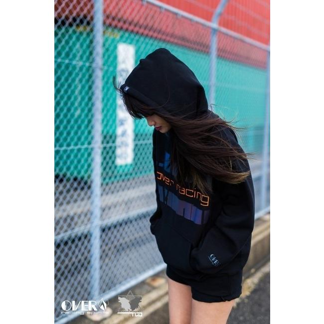 オーバーレーシング spirits フード付きパーカー（ブラック） サイズ M OVER RACING OVER RACING（オーバーレーシング） OVER オーヴァー Racing spirits